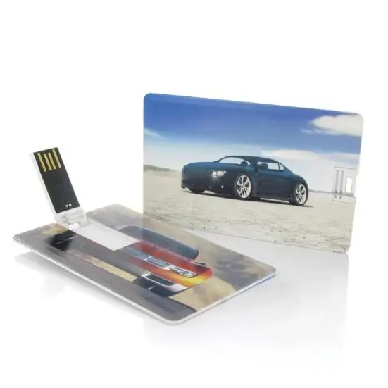 

Hot Sell Card Shape USB pendrive 2.0 3.0 ABS CMYK print visiting card USB FLASH MEMORY, White/full print