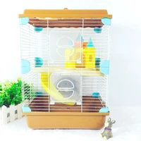 

Double-layer colorful ancient castle medium plastic top cover hamster cage