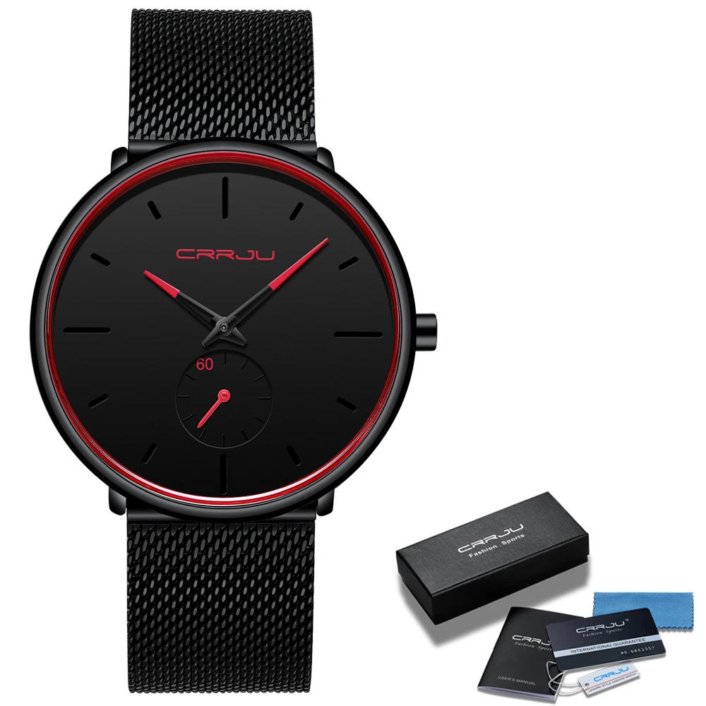 

2020 new 2150 S luxury black ultra thin men minimalistic watch reloj para hombre
