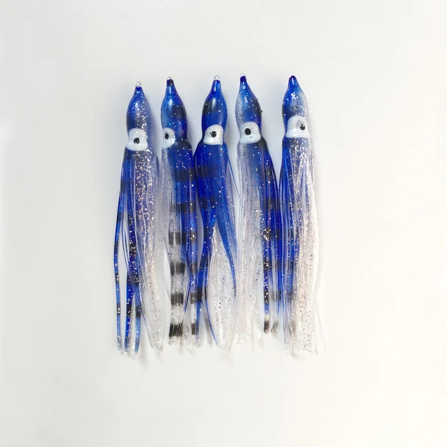 

12cm soft fishing squid skirts octupus trolling fishing lures, Various colors