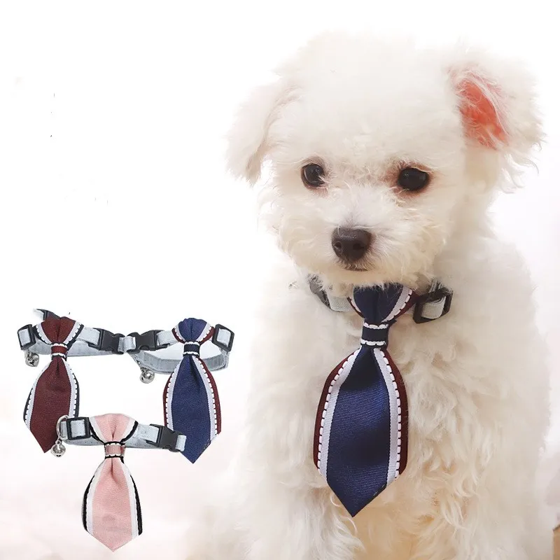 

Wholesale Adjustable luxury small kitten Dog cat Neckties Grooming Ties with bell Pet Apparel & Accessories, Picture shows