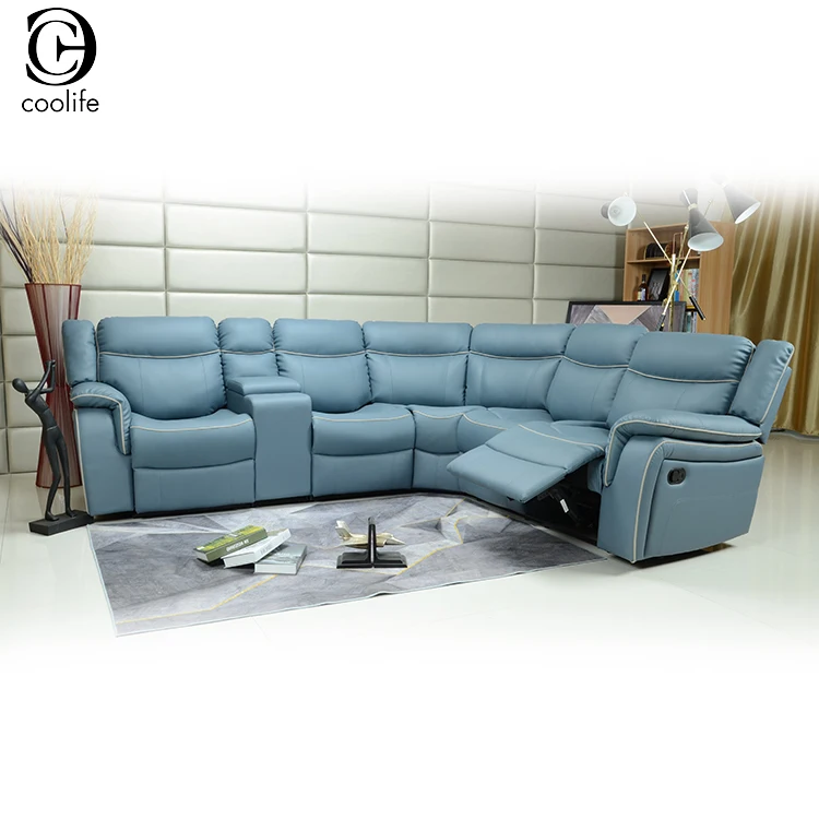 Haoyu Import Motorizaed Recliner Living Room Leather Sofa Set Modern
