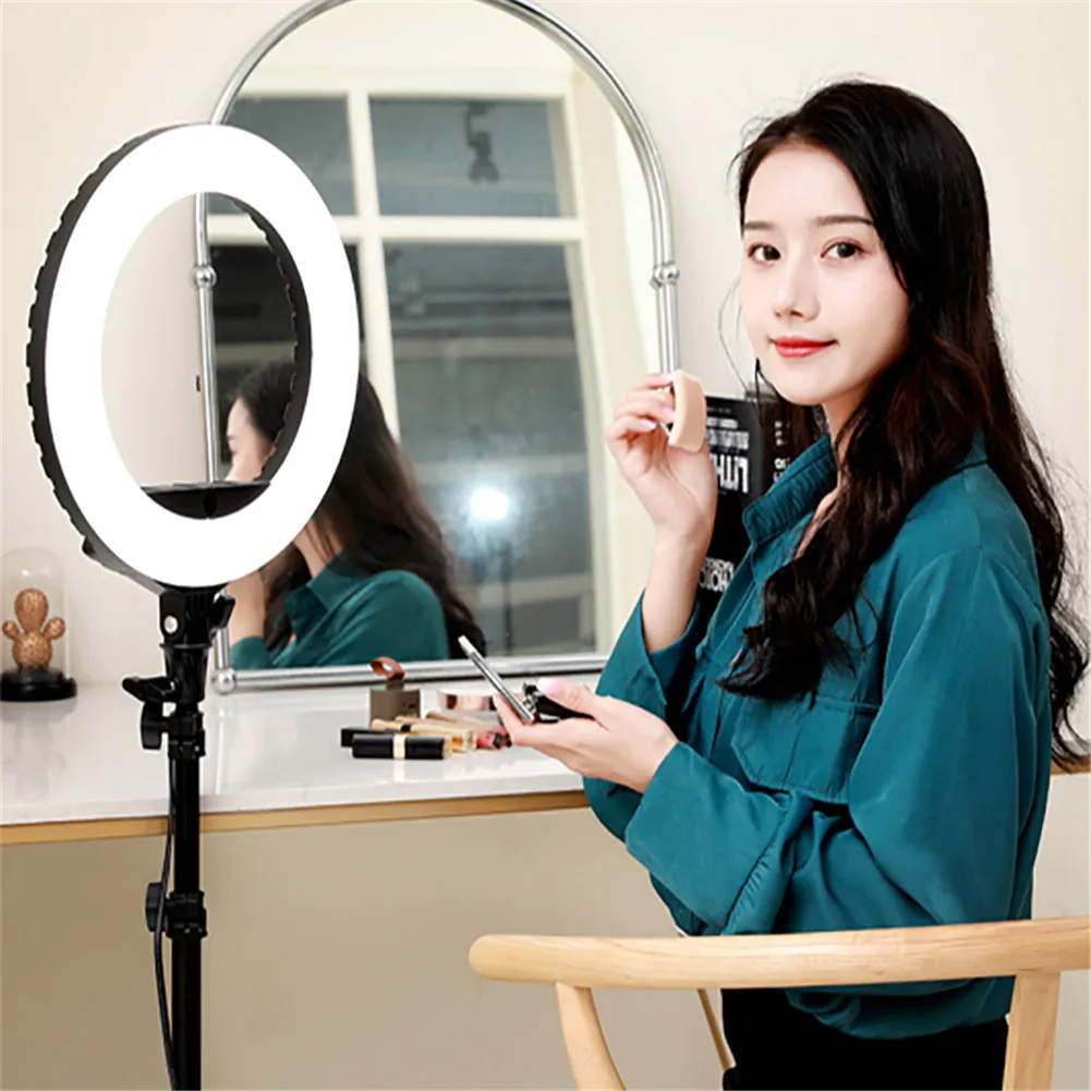 Wholesale prices 14 inch  tiktok ring light stand with cell phone holder stand, ring light with tripod stand//