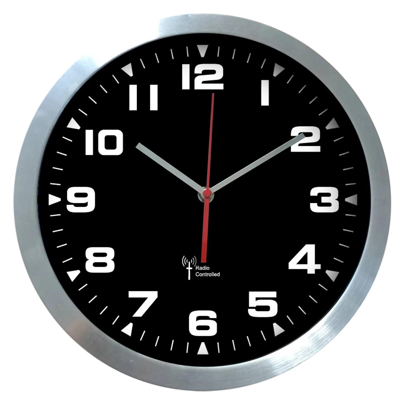10inch Radio Controlled Clock Aluminum Customized Wall Clock