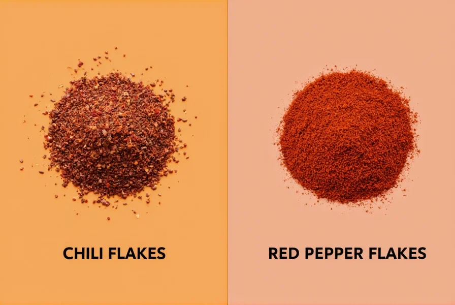 Homemade chili flakes in a glass jar