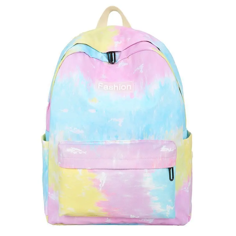 

Fashion Colorful Pattern Backpack Travel outdoor Travel Gradient Canvas Shoulder Bookbag School Backpack, Custom