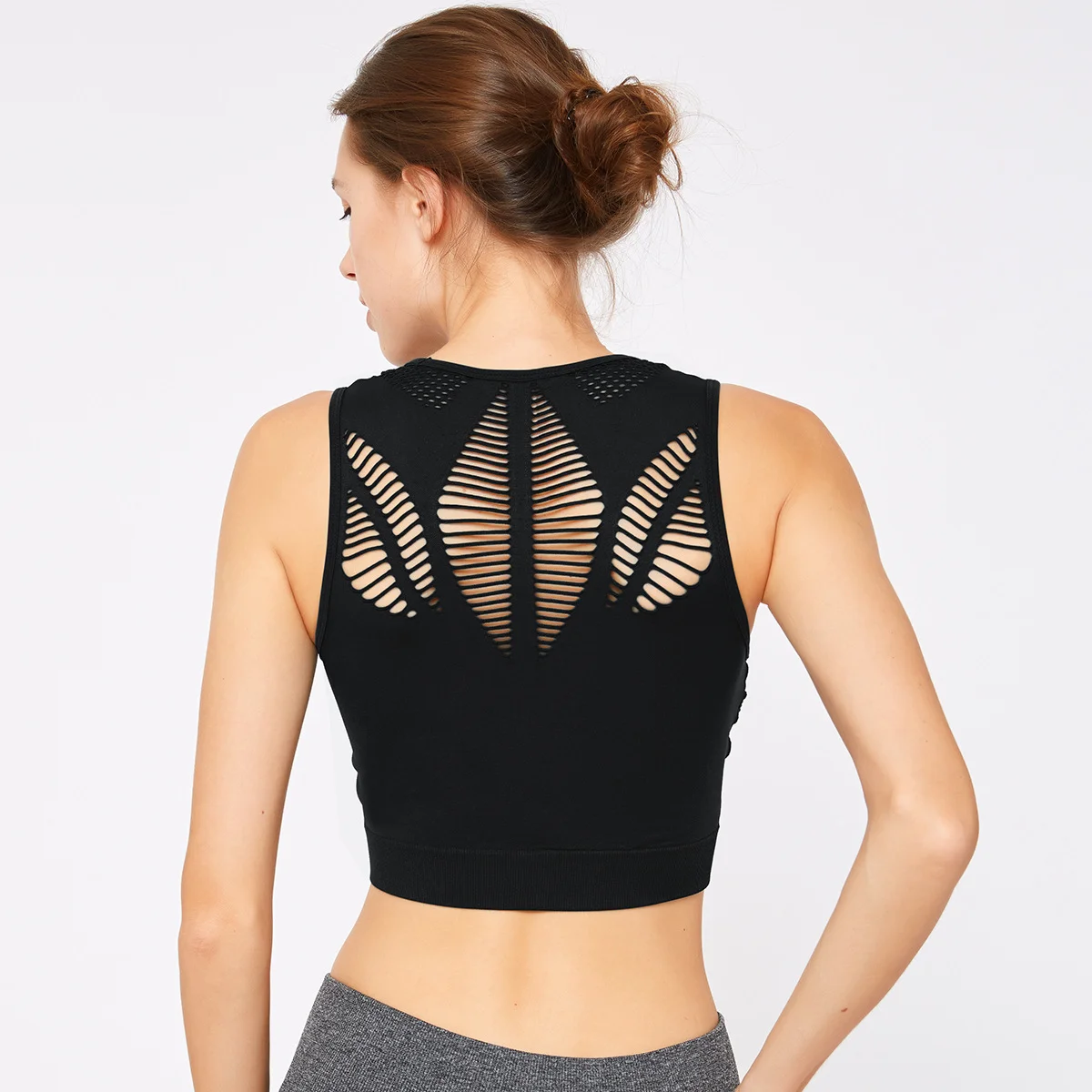 Fashion Sexy Solid Crop Top Fitness Gym Workout Ladies Running Yoga Vest Women One Shoulder Sports Bra