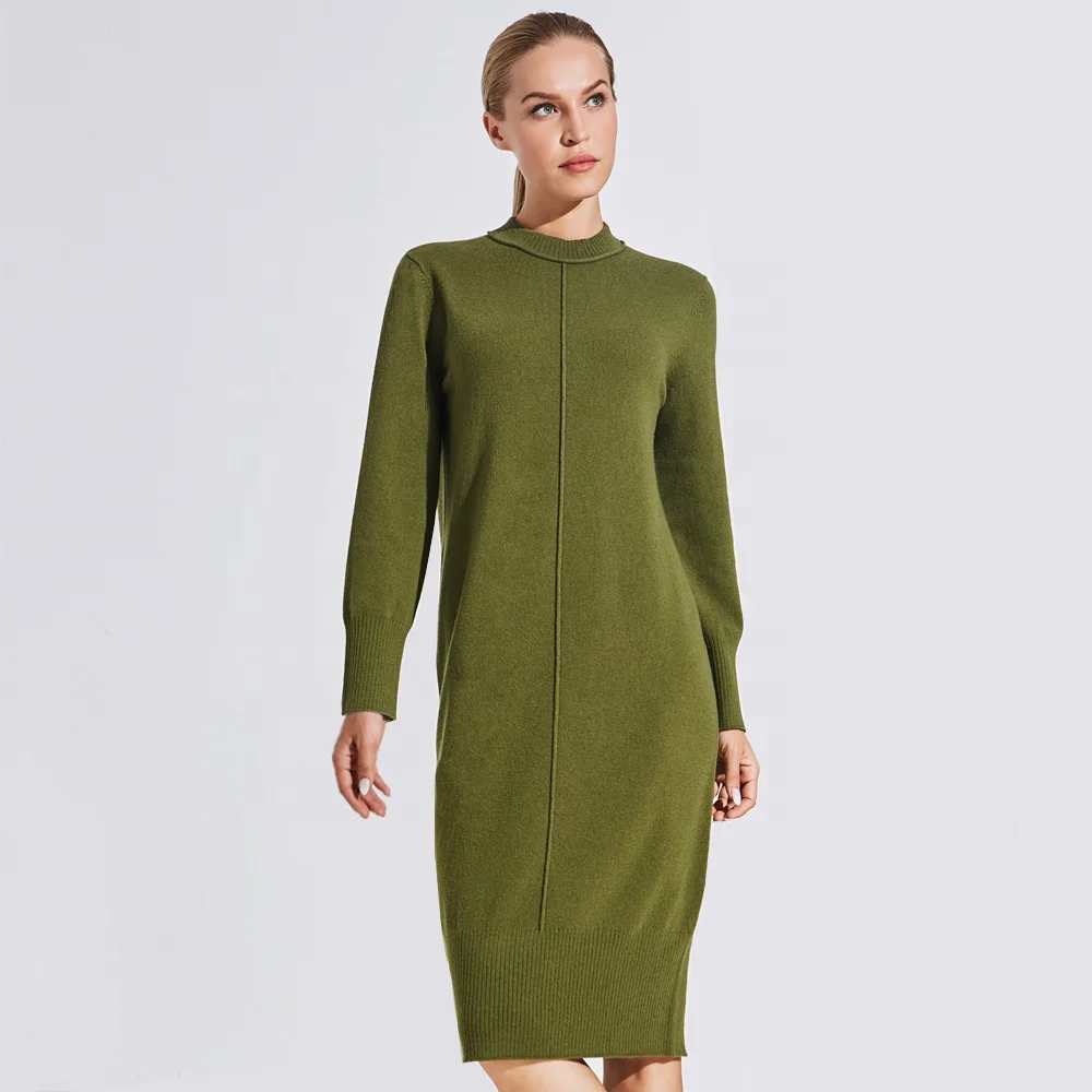 

Casual Sweater Fashionable Popular Color Long Sleeve Women Sweater Like Cashmere Sweater Dress