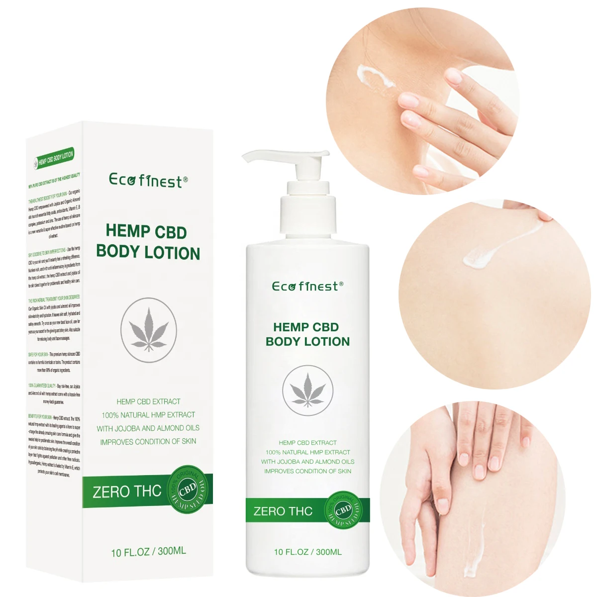 

The Lowest MOQ Of Natural Body Lotion Cream Moisturizing 300ml Skin Care Whitening Hemp CBD Body Lotion, Milk white