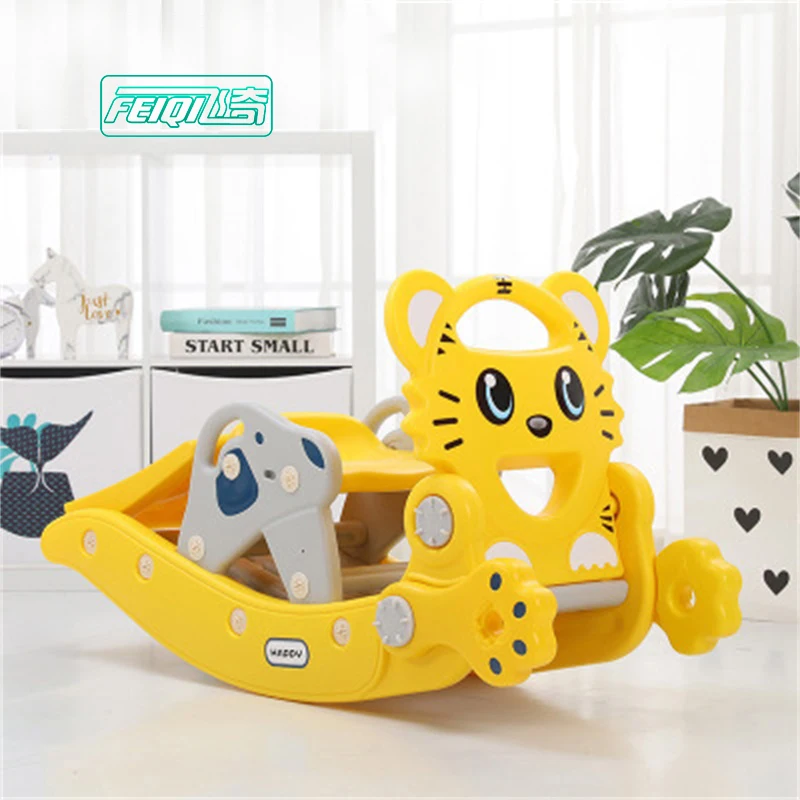 

Feiqitoy Factory Price Plastic Indoor Outdoor Baby 3 In 1 Slides kids, Yellow, blue, pink