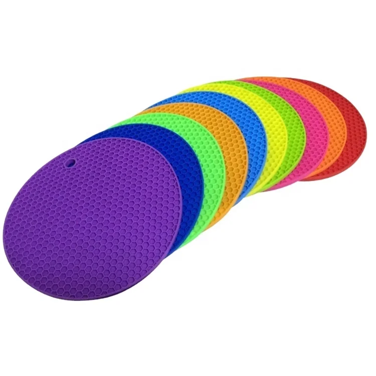 

OKSILICONE Heat Resistant Silicone Pot Mat Anti-Slip Silicone Pot Holder Kitchen Mat Tableware Durable Heat Holder, 23 colors/customized