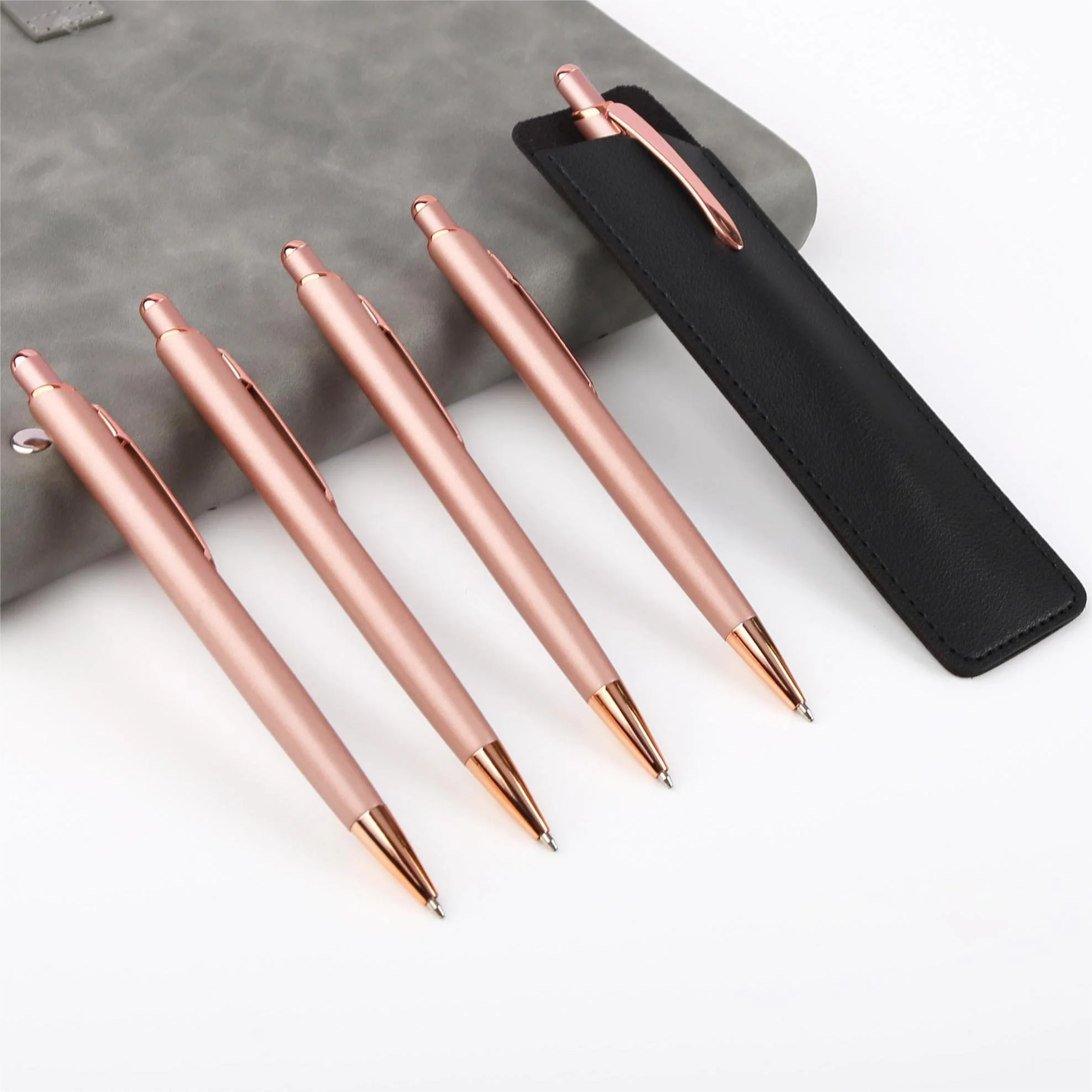 TTX Chinese Promotion Rose Gold Metal Fancy Click Ballpoint Pen For Wholesale