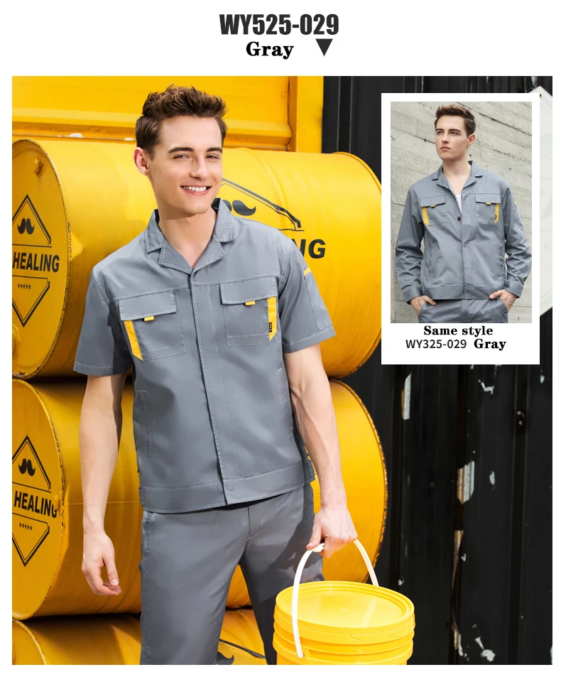 High Quality Summer Short Sleeve Safety Clothes Oem Cheap Workwear Suit
