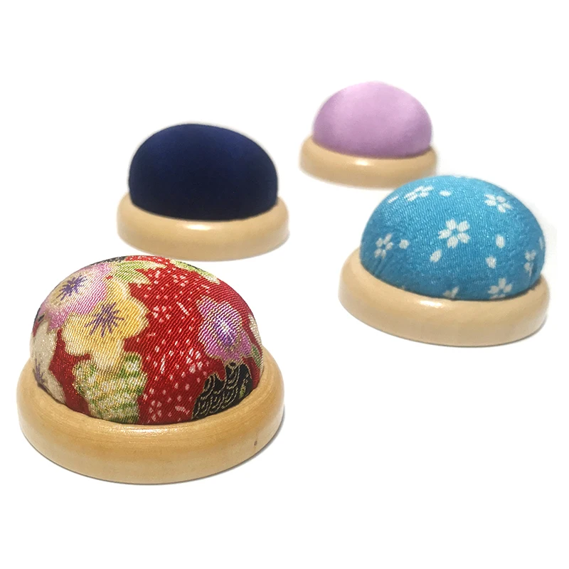 

Free shipping Wooden base Pin Cushion handmade diy needlework E458-0, Colorful