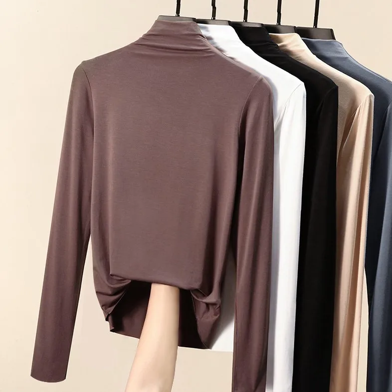 

Long Sleeve Brown corset top women sexy Slim plus-size tops