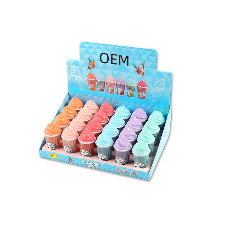 

Lip Balm Manufacturers Custom Logo Wholesale Fruit Cute Collagen Eco Kids Lip Balm, 5 colors,or customized