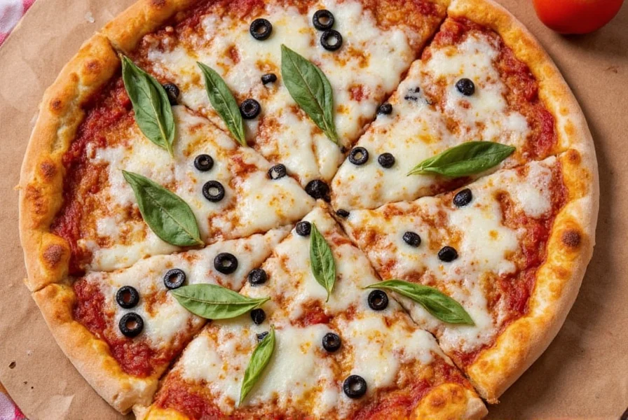 Final Pizza with Black Olives
