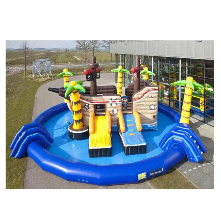 

Premium Quality Inflatable Water Park Water Slide Above Ground Swimming Pool For Commercial, Customized color water slide inflatable pool