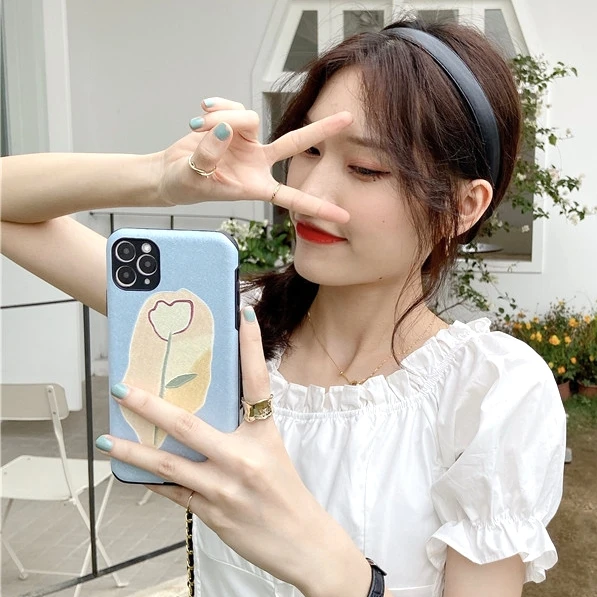 

Free Shipping Silicone Case for iPhone 12 6 7 6S 8 Plus X 11 XS Max Shockproof mobile phone bags for iPhone XR Case Girl Cover