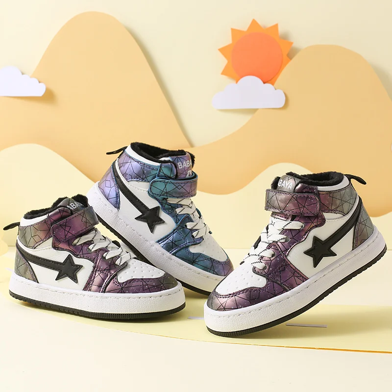 

20339 Hot Selling Girl Boy Home Cotton Autumn and Winter Kids Shoes, Picture color