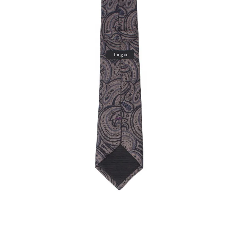 
Noble Men Vintage Dark Tone Classic Paisley Custom 100% Polyester Printed Necktie 
