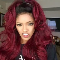 

Wholesale Cheap Unprocessed Red Wine 100% Raw Indian Human Hair Wig Long 1B 99J Color Loose Wave Frontal Wig