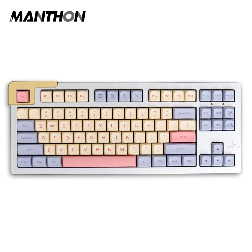 

132 Keys Marshmallow Keycaps PBT Dye Sublimation Keycap for MX Switch Mechanical Keyboard XDA Profile Keycaps