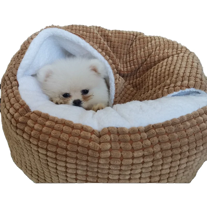 

Non Slip Calming Dog Cat Faux Fur Donut Cuddler Washable Lining Removable Self-Warming Pet Bed Large Round Plush Bed for Dogs, Khaki,pink,grey