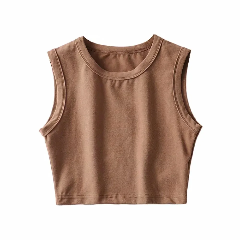 

Retro Solid Color All Match Nine Point Blouse Female Punk High Waist Sexy Vest Street Clothing Cut Sleeveless Top