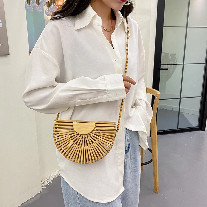 

Eco Friendly Ladies Tote Handmade Shoulder Bags Bamboo Bags Women Purse