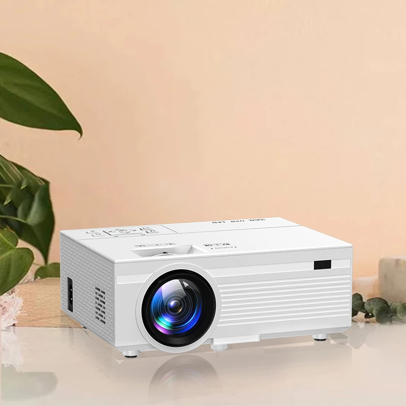

Sainyer M8-G New Led video Laser Hologram Mobile Projector 1080p Supported Portable Lcd Phone Beam Mini 4K projectors, White