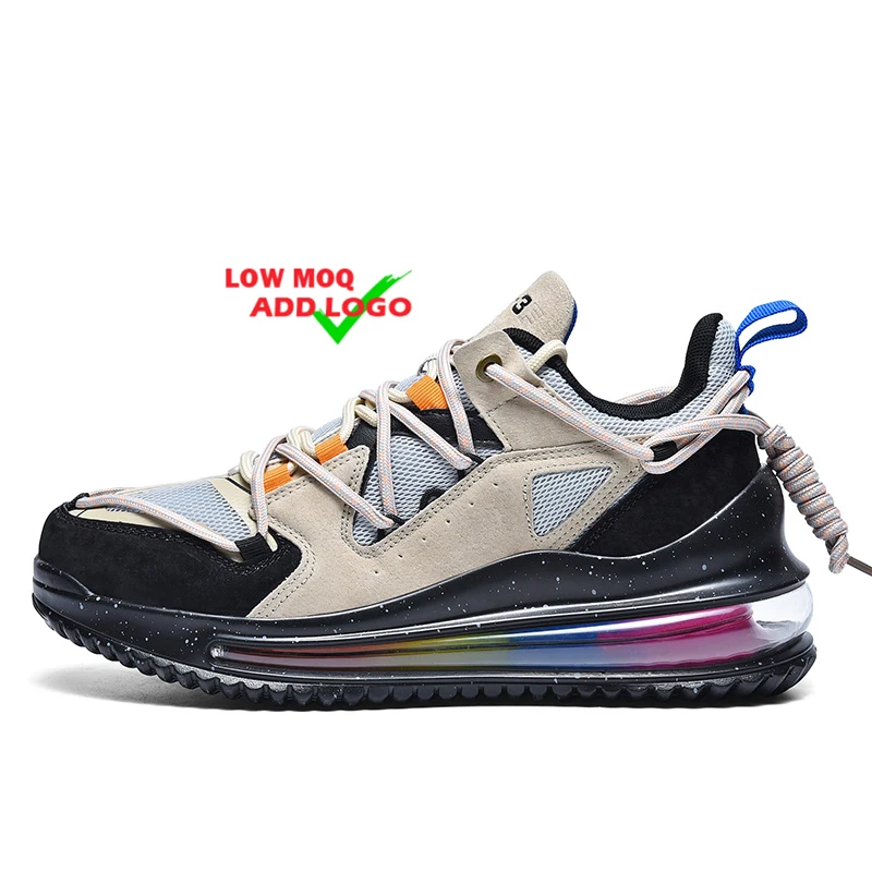 

Manufacturer Low MOQ shiny air cushion lace-up zapatos calzados men's fashion black casual sport trendy custom LOGO sneakers