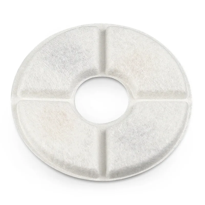 

Pet water dispenser round cartridge square cartridge activated carbon cat automatic water filter cotton piece, White