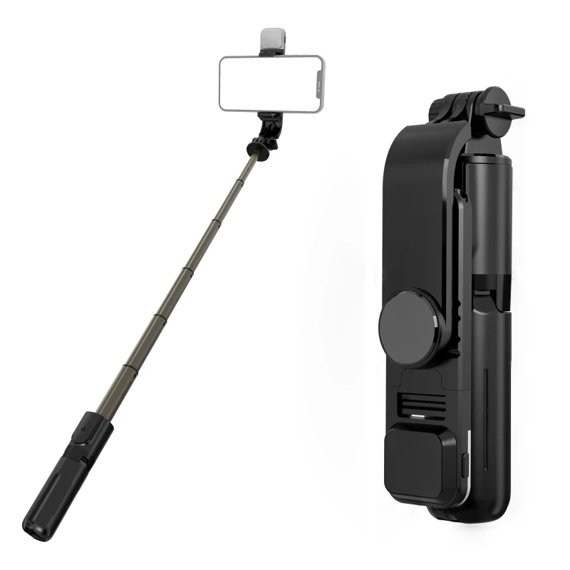 

Best Seller Mini Fill Light Wireless Selfie Stick Tripod Mobile Phone Holder Portable Aluminum Alloy Selfie Stick