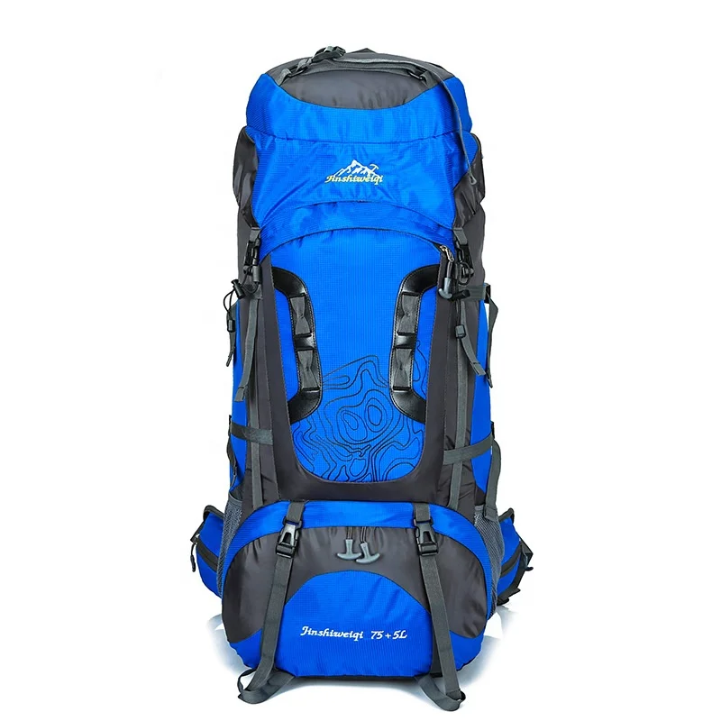 

Lazada 80L outdoor ergonomic camping polyester backpack for men waterproof hiking backpacks, Customized