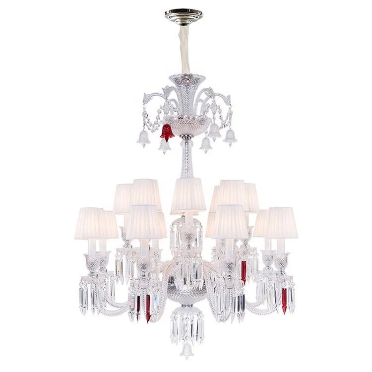 Latest design led modern high quality hotel home room iron fittings lamp pendant ceiling crystal chandelier light