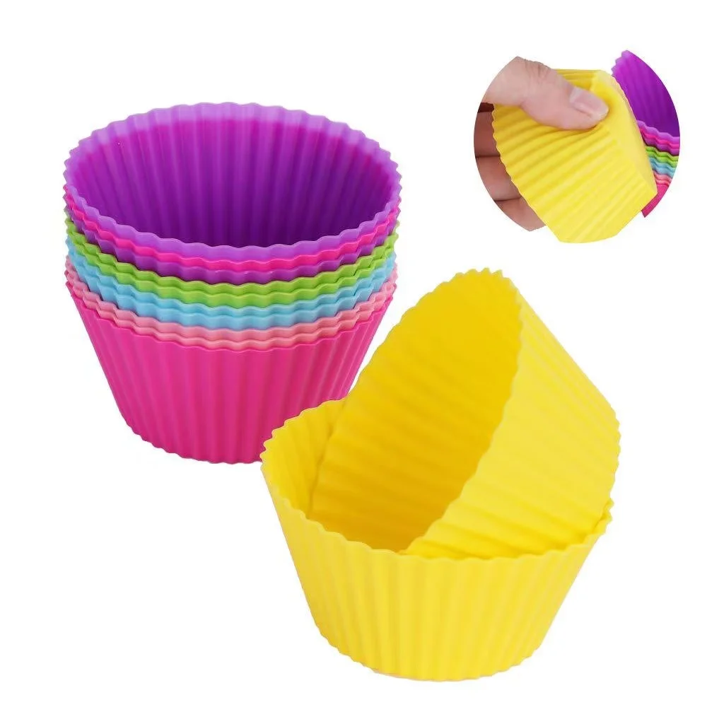 

silicone egg tart mold multi-color spot mold One drop shipping factory direct selling spot six-color Baking tools