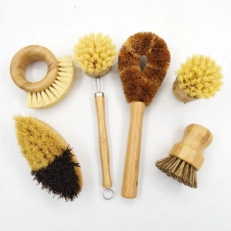 

Fashion Eco-friendly Products Household Bowl 100% Natural Kitchen Brush Bamboo