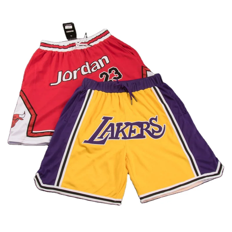 

men polyester sports basketball shorts with pockets