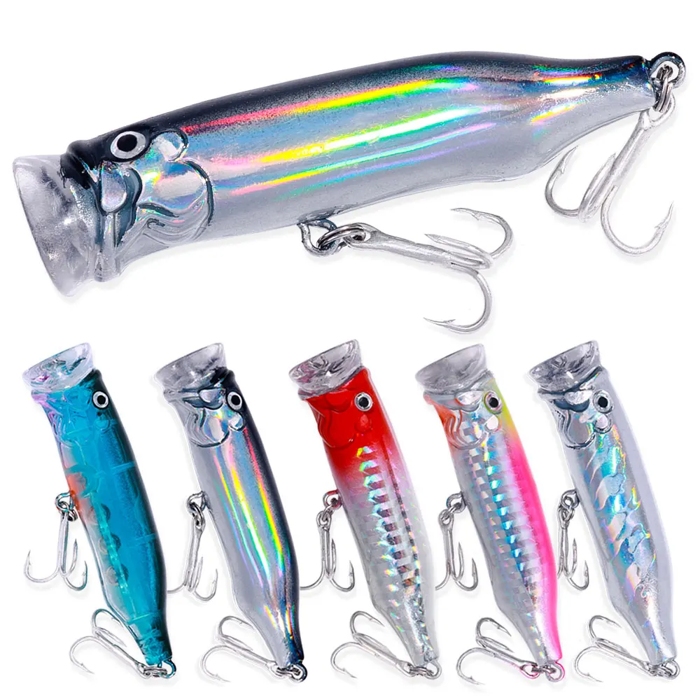 Wholesale Hard Baits Floating Popper 72mm 9.5g Artificial Bait Fishing Lure