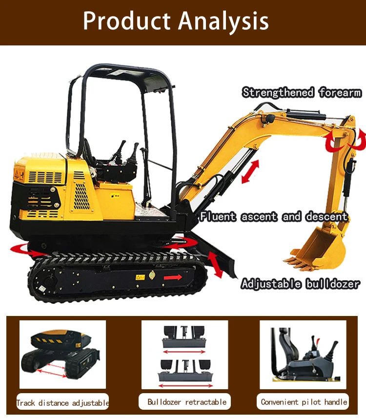 1.5 Ton 1500 Kg 1800 Kg China Brand Small Mini Digger Excavator Prices