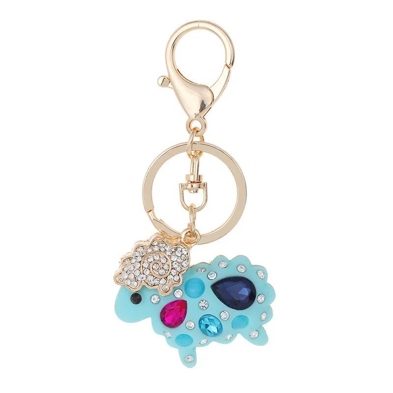 

Factory direct supply cute zinc alloy sheep accessories design children 3d keychain