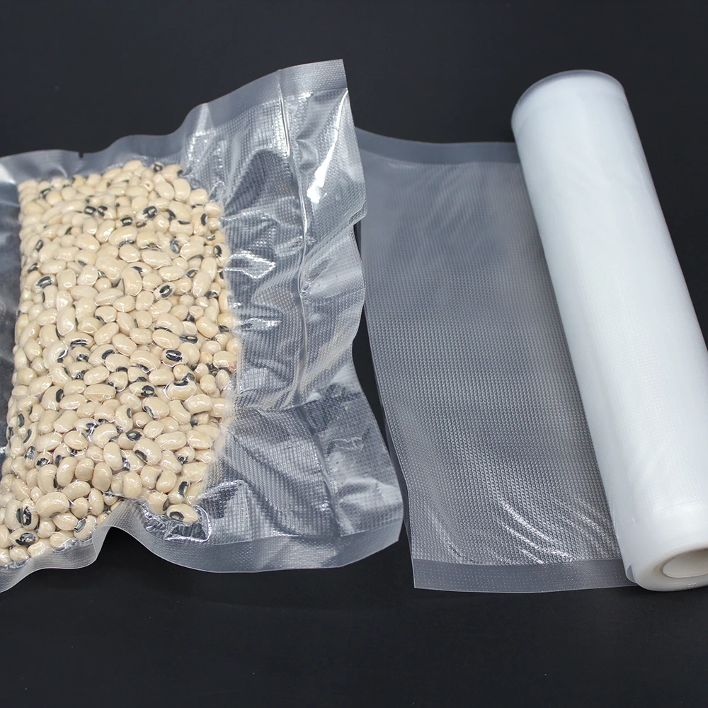 
OEM Textured Food Storage Nylon Vacuum sealer Packaging Plastic roll Bags 