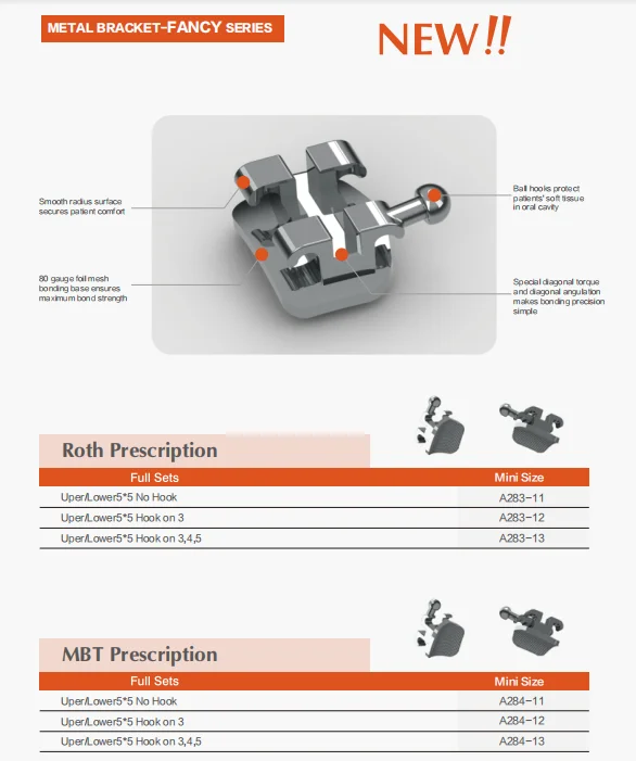 Orthodontic Fancy Series Ao Metal Brace Bracket Mbt Prescription Buy