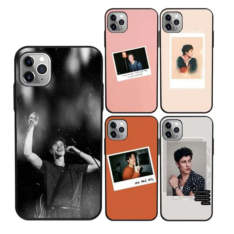 

Fashion shawn mendes tpu black phone case for iPhone 11Pro Max 11 X XS XR XS MAX 8plus 8 7plus 7 6plus 6 5 5E case