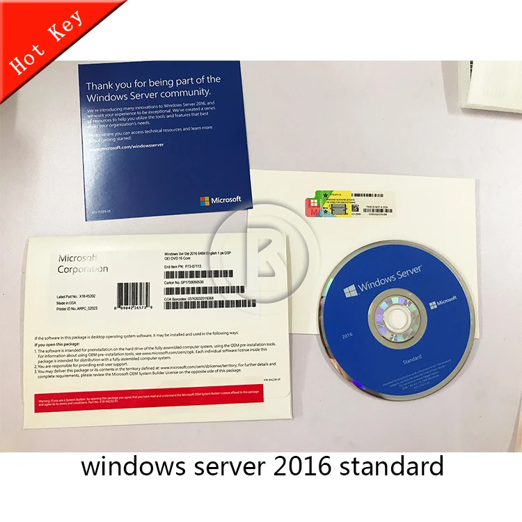 

High Quality Windows Server 2016 Standard OEM full package English version win server 2016 std oem package