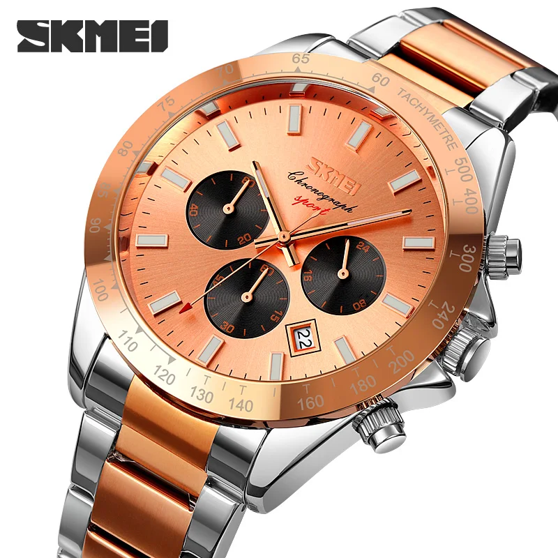 

Quartz Stainless Steel Back Skmei 9259 Men Wristwatch Luxury Watches 2021