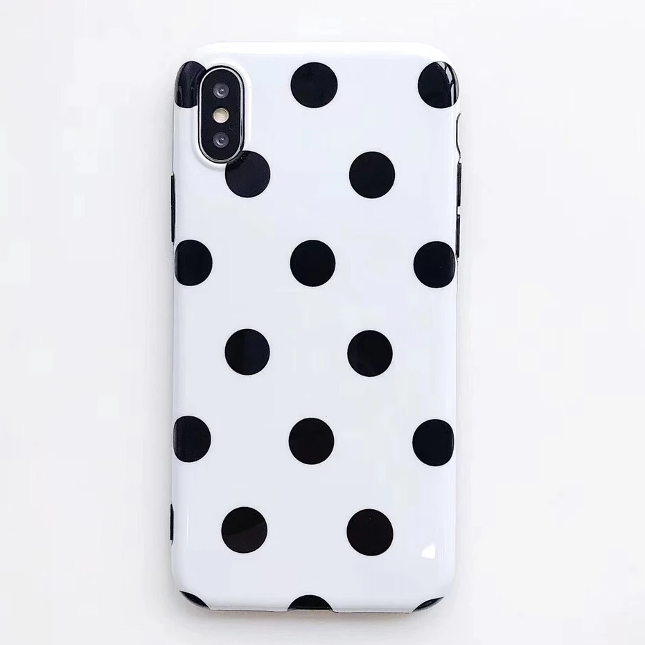 

Free Shipping Cell Phone Case Cover for iPhone 12 11 Pro X XR XS Max 8 7 6S Plus White Black Cow Symbol Pattern Print