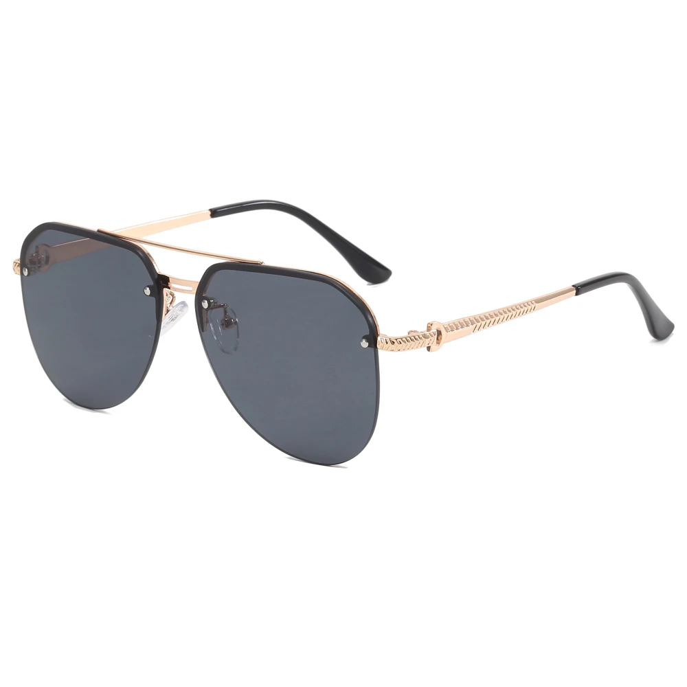 

Superhot Eyewear 11018 Fashion Unisex Sun glasses Half-Rimless Pilot Aviation Sunglasses