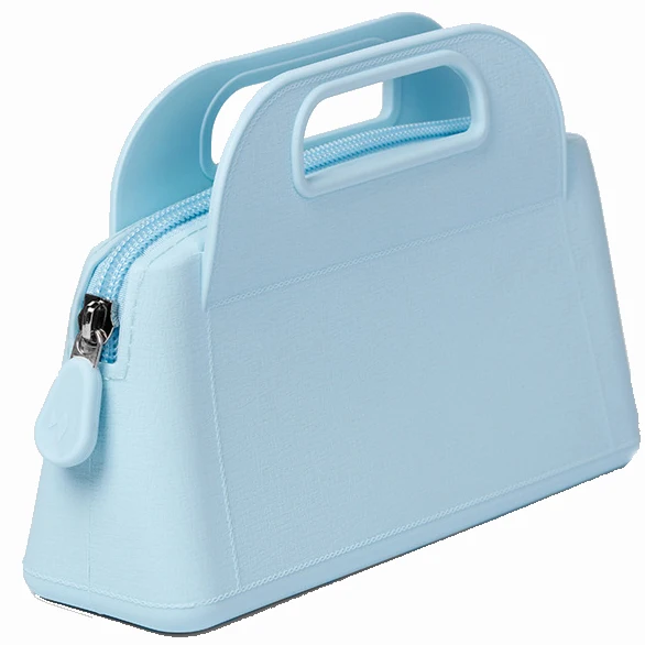 

Flexible 2020 custom logo new design Silicone women handbags, Blue